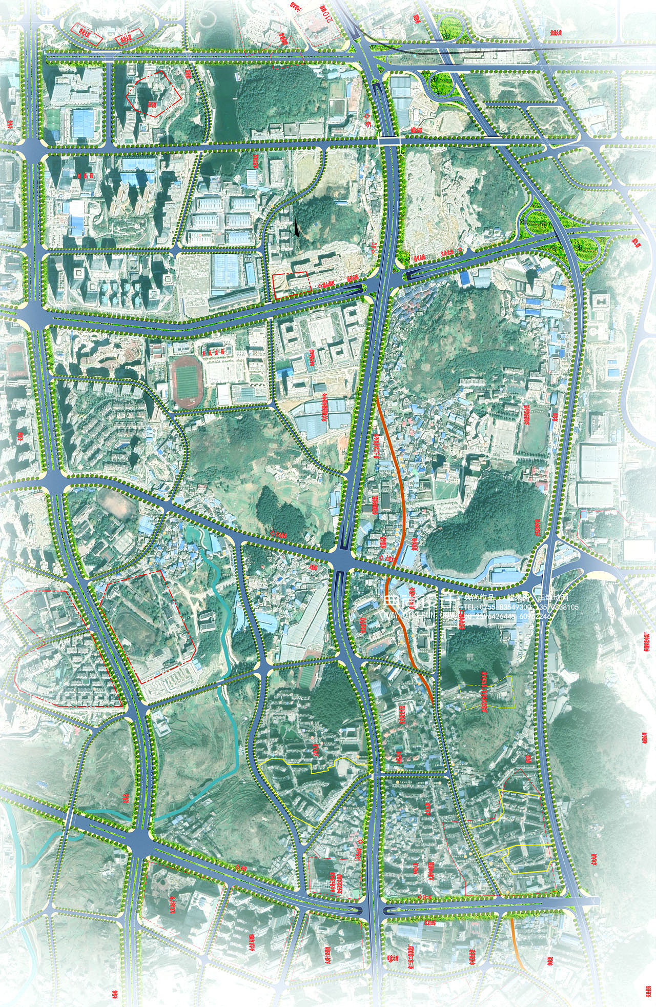 互通效果图3互通立交设计鸟瞰效