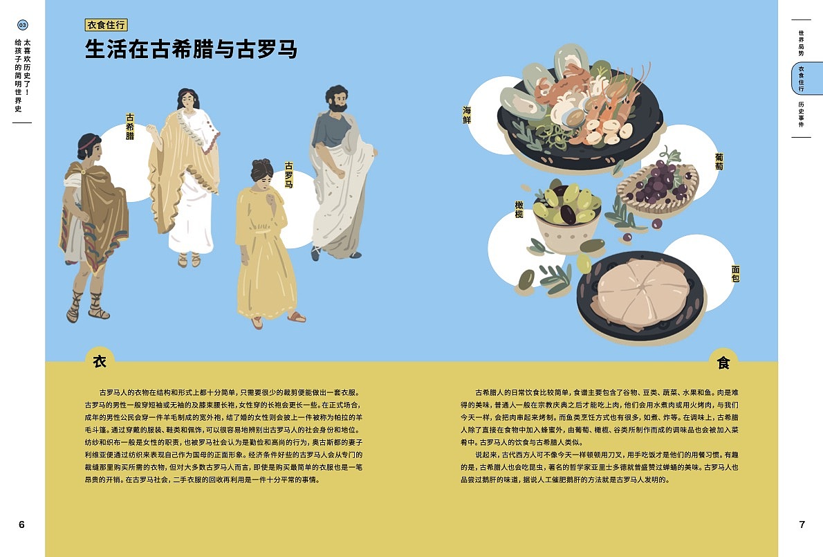 《太喜欢历史了》绘本部分/数字插画（图ZMzQwNjE3ODQw） - 儿童插画 - 站酷设计师梁稳赢原创素材 - 站酷ZCOOL