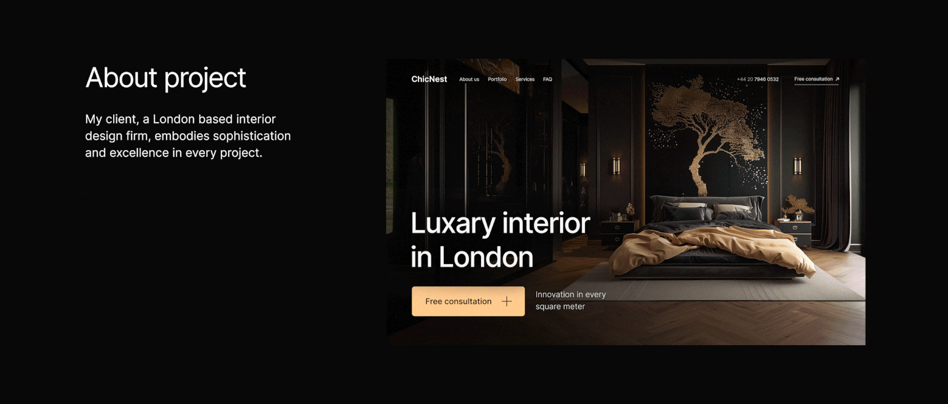 网页设计-Luxury Interior