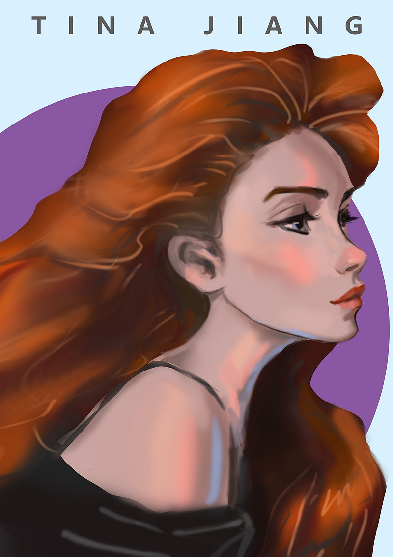 侧脸（图ZMzAxOTc0NTY4） - 绘画 - 站酷设计师tinajiang23原创素材 - 站酷ZCOOL