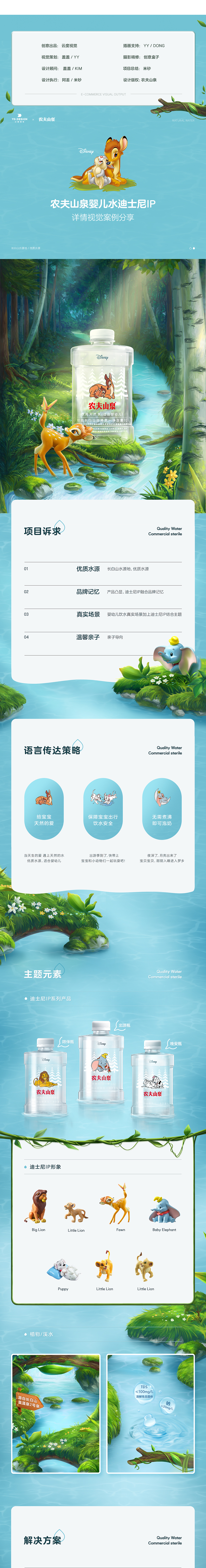 水饮料<<农夫山泉>>婴儿矿泉水迪士尼IP详情页视觉案例
