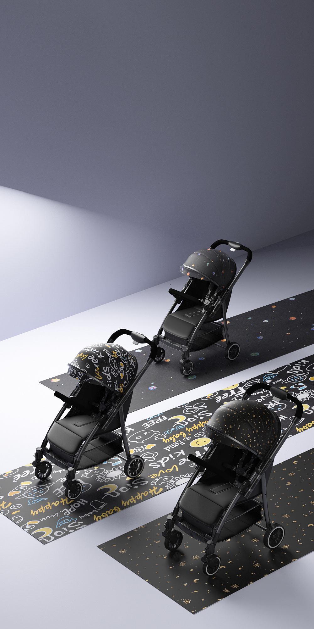 儿童推车建模渲染