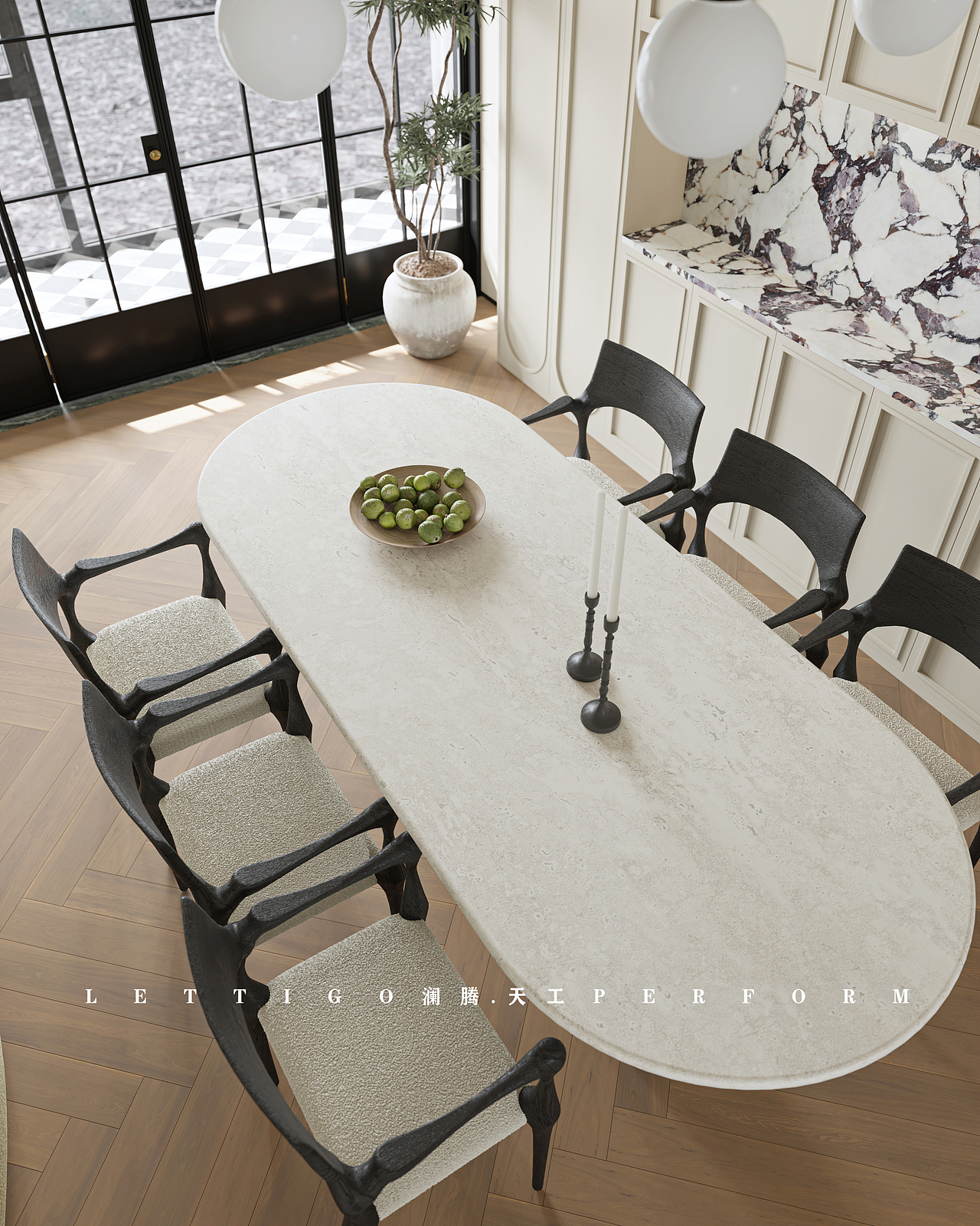 现代法式别墅装修,奶油色的世界