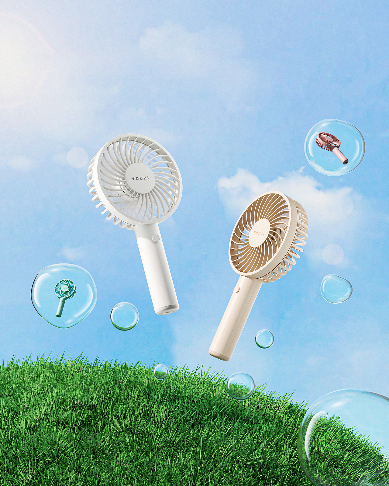 挂脖风扇、手持风扇、加湿器渲染（图ZMzUzNjI4MjY0） - 产品 - 站酷设计师柚子陈原创素材 - 站酷ZCOOL