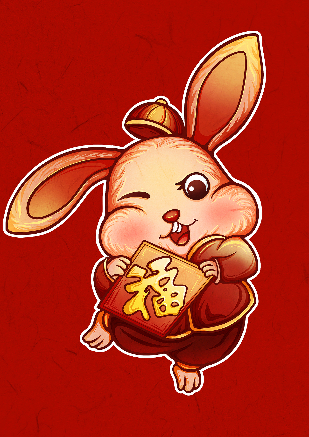 兔年IP形象插画（图ZMzI1Mzk5MjQ0） - 商业插画 - 站酷设计师是蓝小仙啊原创素材 - 站酷ZCOOL