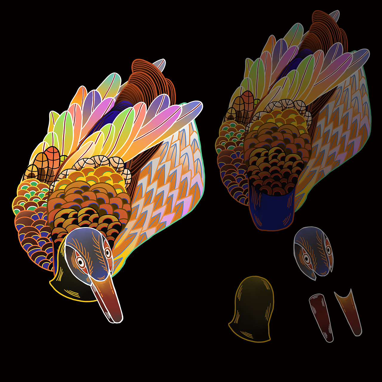 视觉动画创作 《芦鹜》 LUWU（图ZMzY0NDIxNjA0） - 艺术插画 - 站酷设计师孫翧原创素材 - 站酷ZCOOL