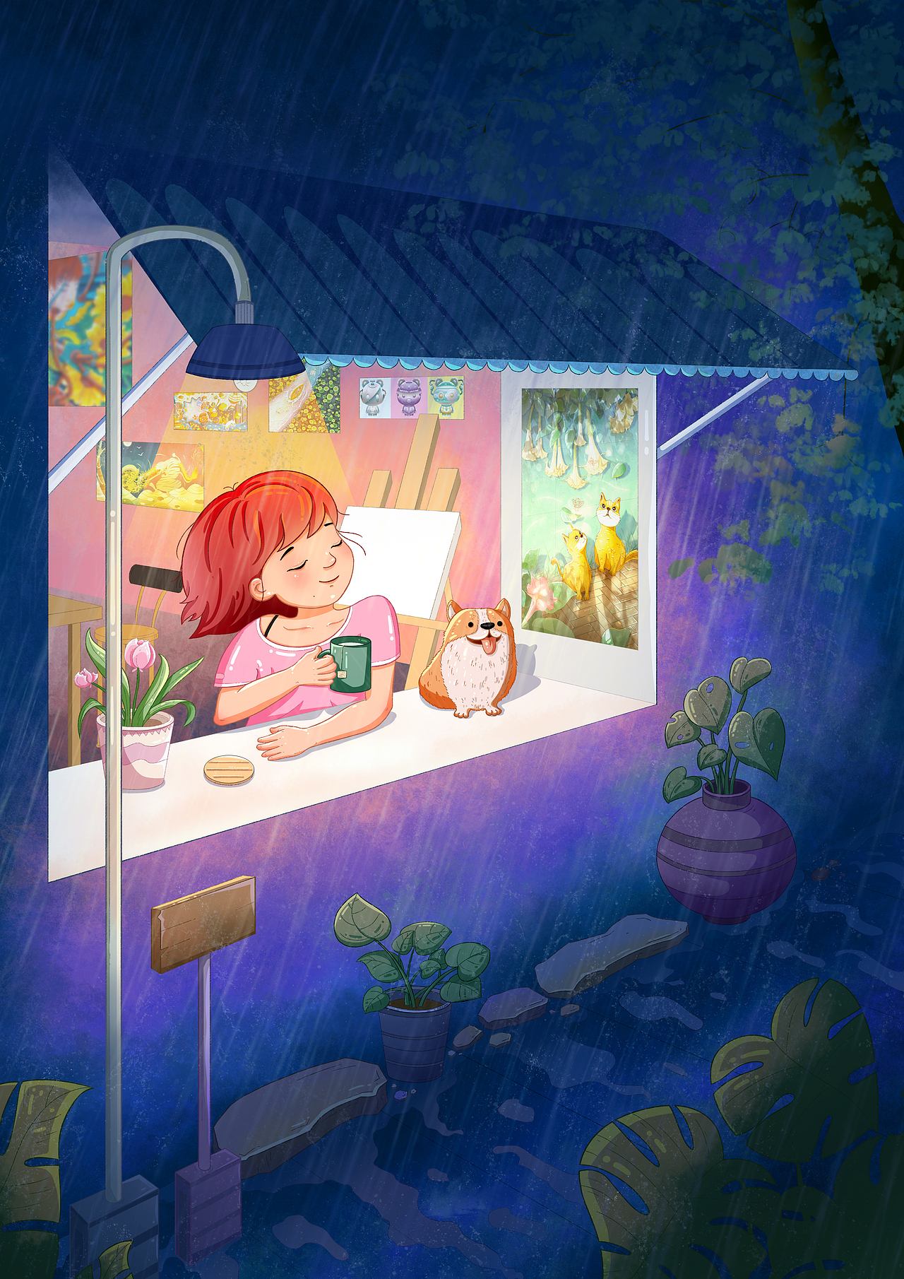 近期插画合集（图ZMzEwNzQxMTcy） - 创作习作 - 站酷设计师瞎画画的雯子原创素材 - 站酷ZCOOL