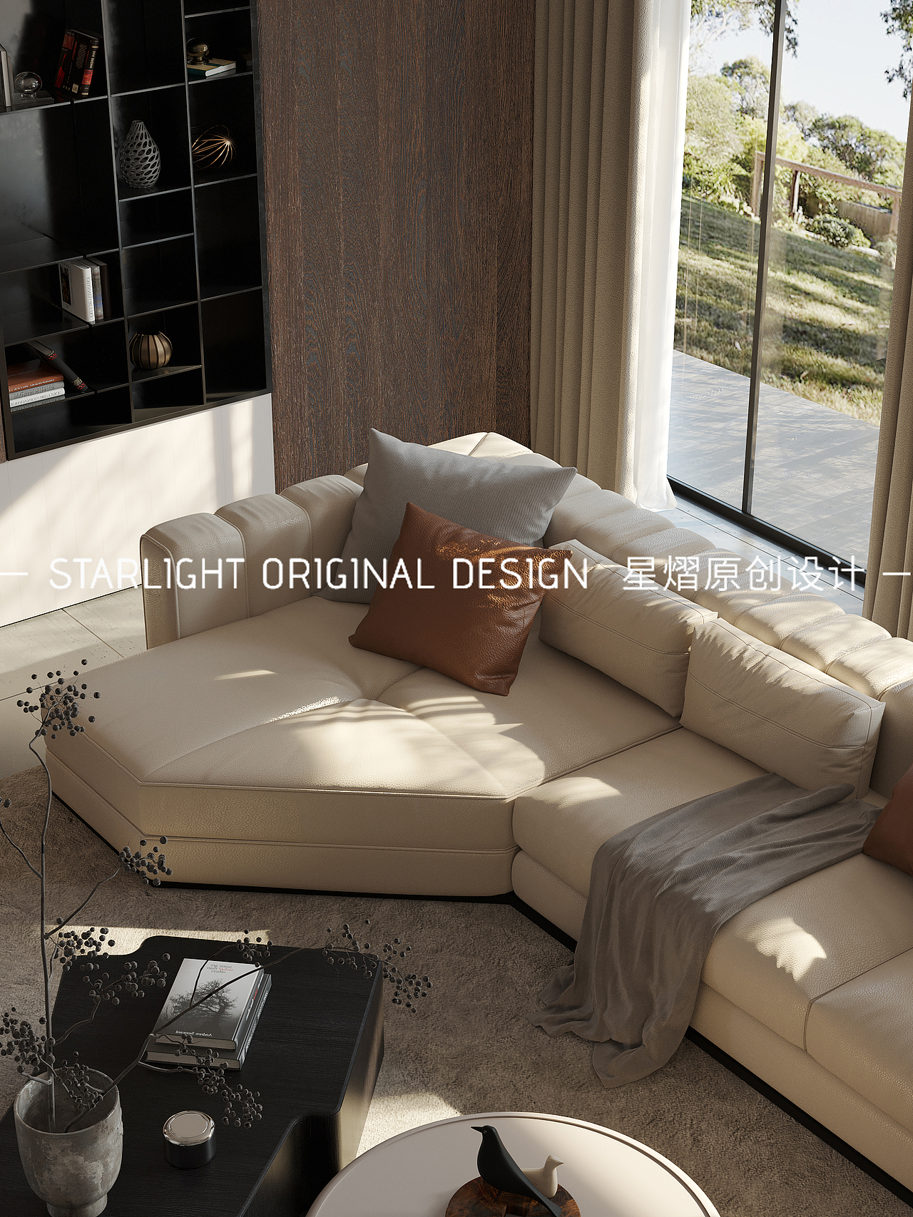 现代轻奢客厅沙发丨现代意式家具电商效果图渲染