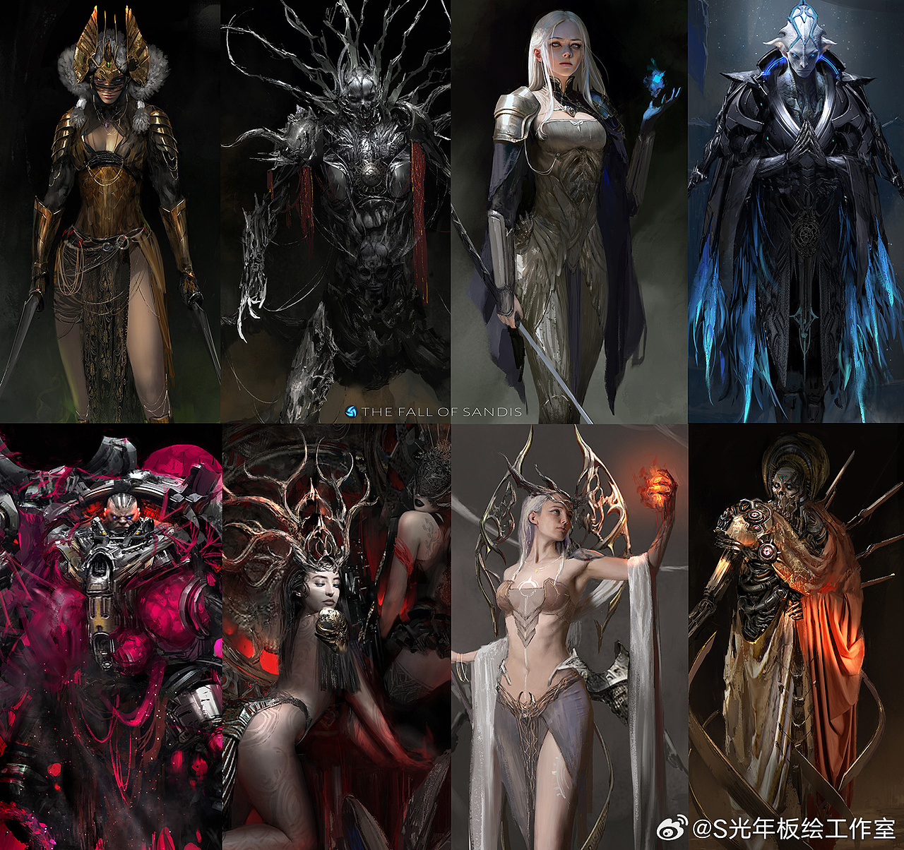 黑暗风人设立绘《桑迪斯的陷落》（图ZMzY3MTQ3NjE2） - 独立游戏 - 站酷设计师S光年原创素材 - 站酷ZCOOL