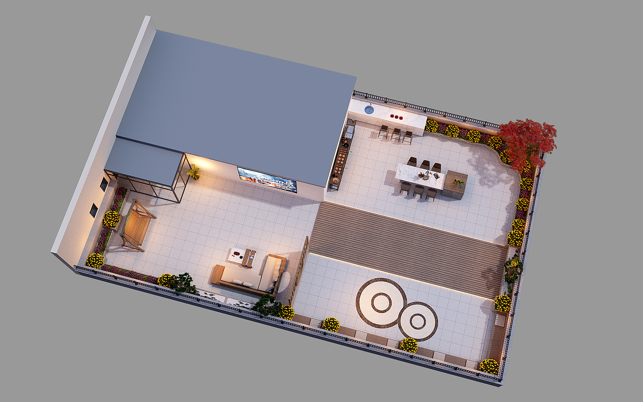 露台（图ZMzE5ODE3MzMy） - 景观设计 - 站酷设计师大可空间原创素材 - 站酷ZCOOL