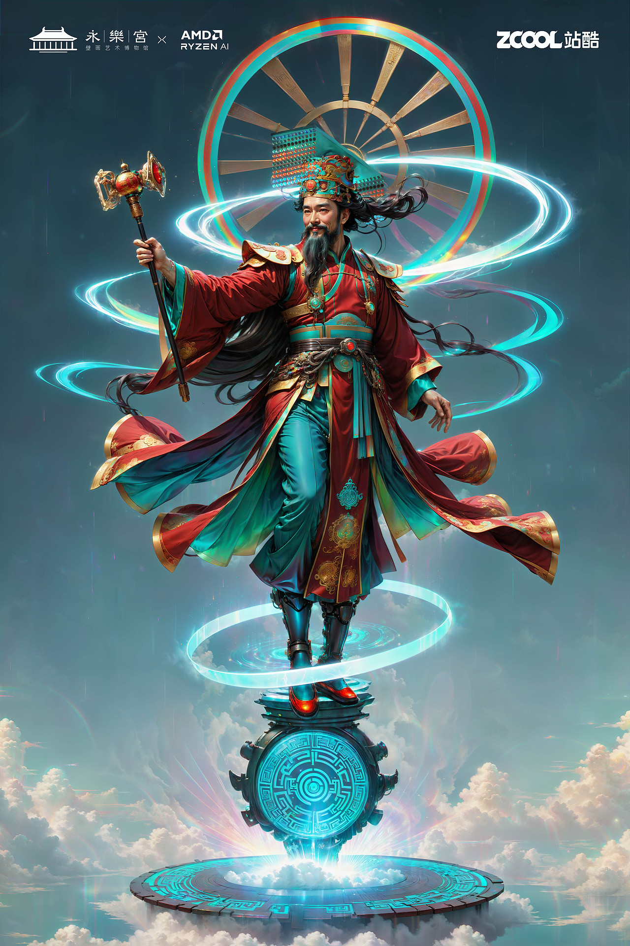 朝元群仙 赛博集结（图ZMzU4NjcyMzcy） - AI作品 - 站酷设计师鲨鱼丹原创素材 - 站酷ZCOOL