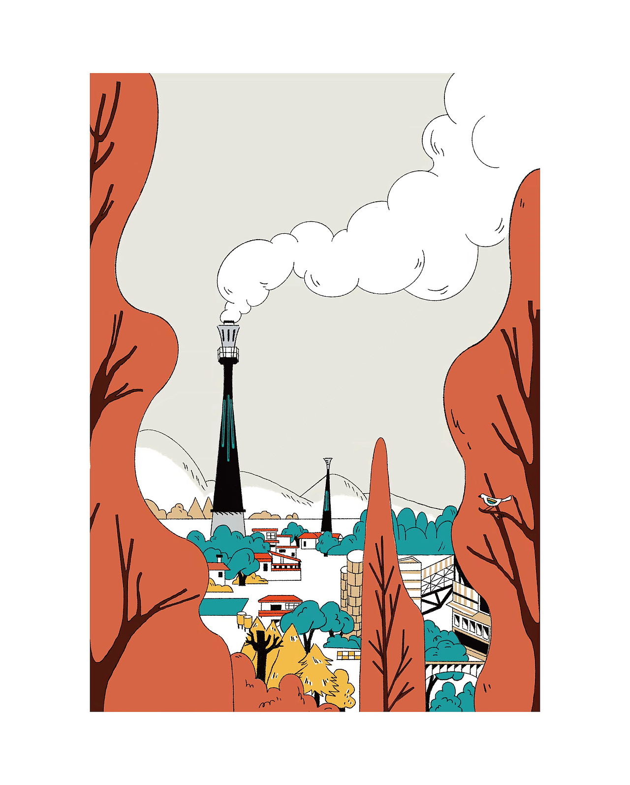 风景填色装饰画系列