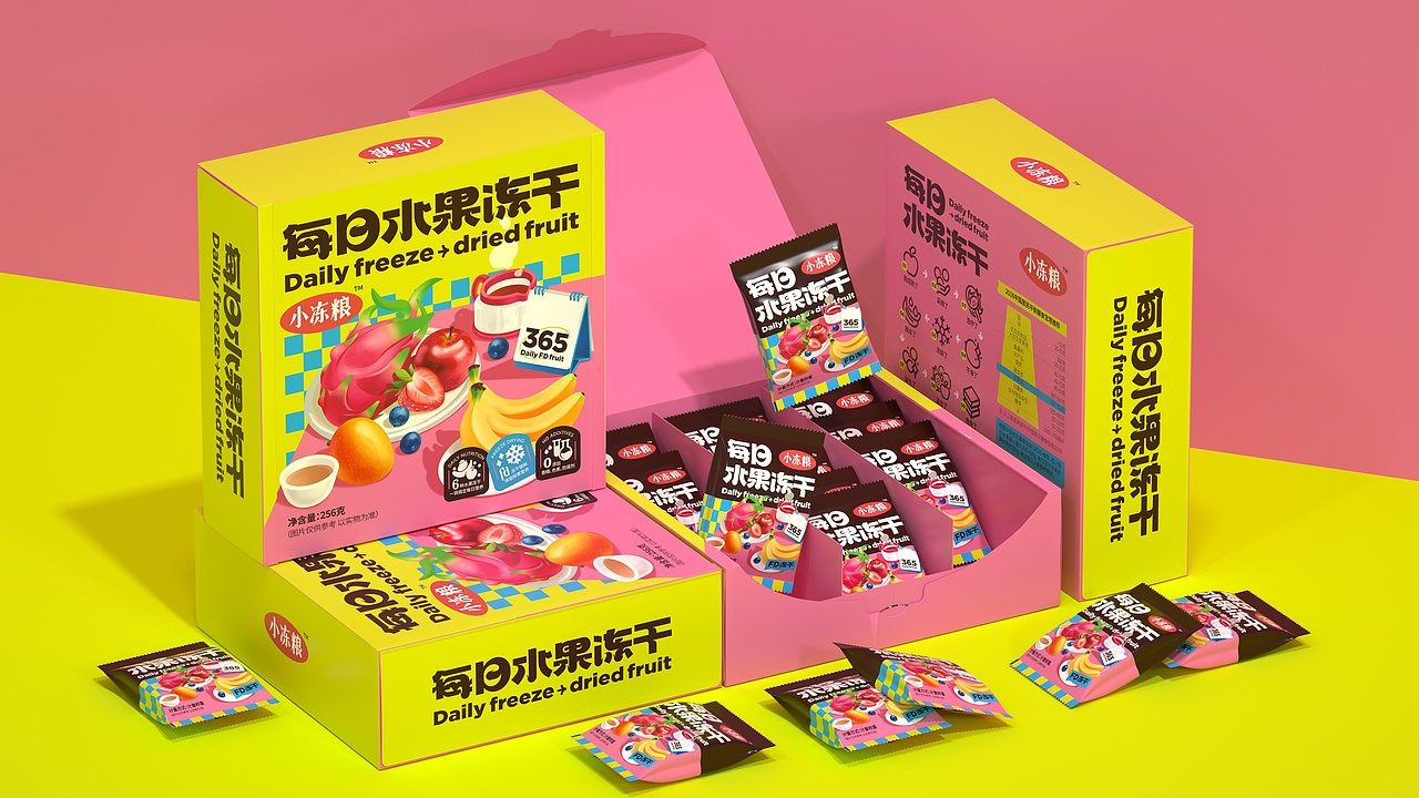 尚智×好想你|小冻粮每日冻干水果设计|食品包装设计