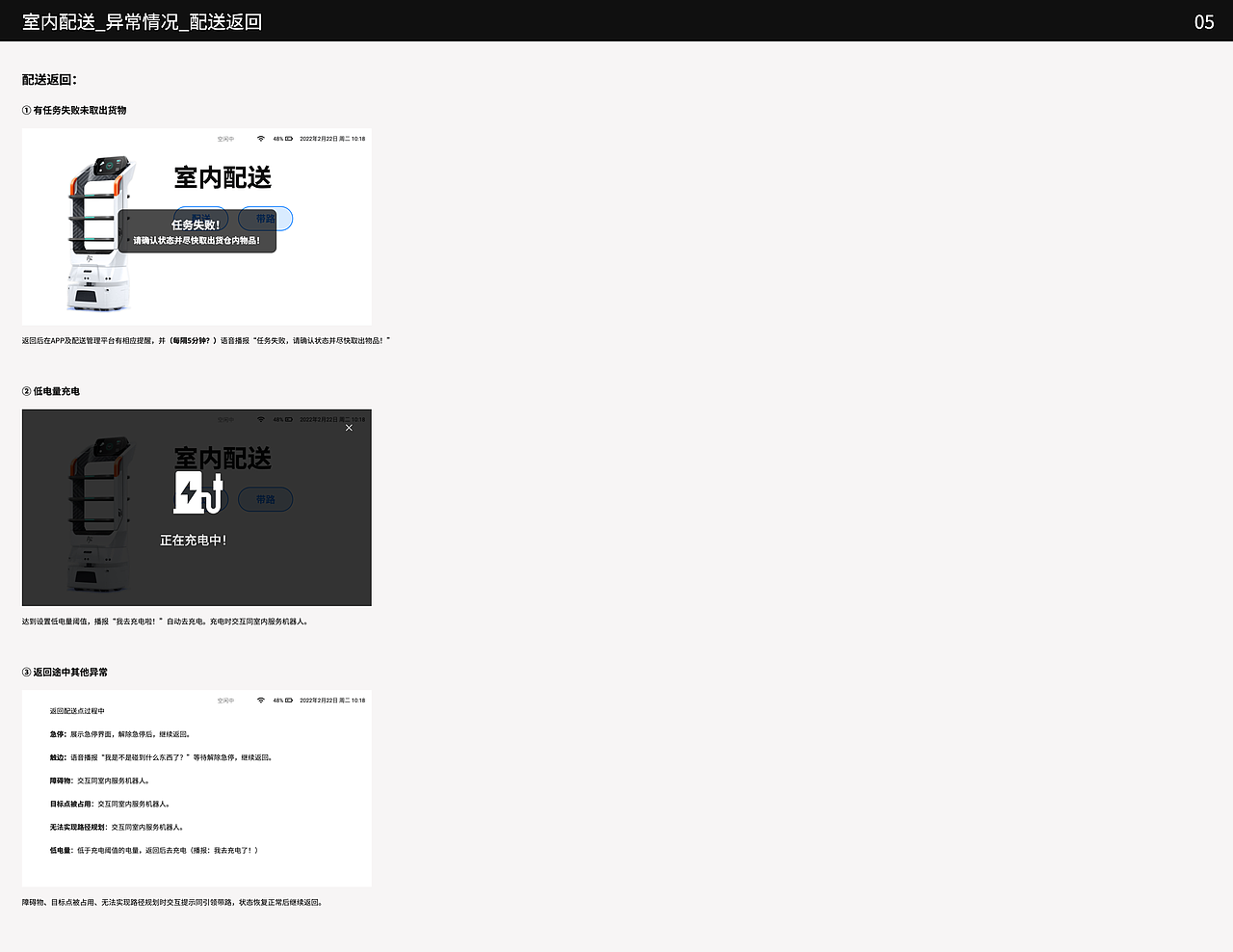 机器人市内配送交互线稿