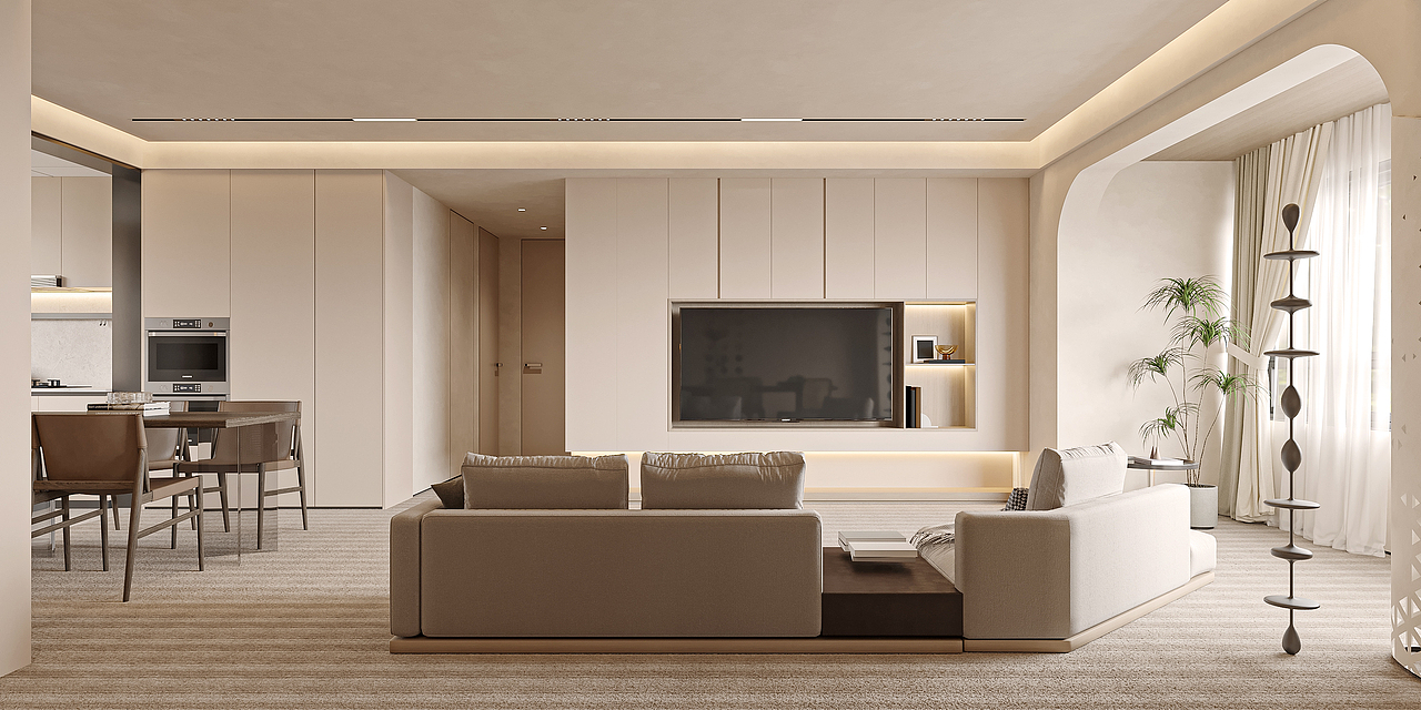 现代客餐厅卧室