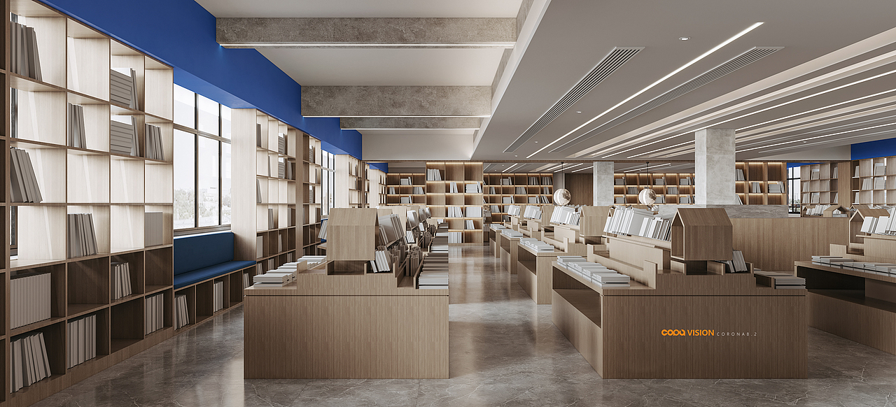 现代书店CR8.2渲染作品/靠背视觉表现