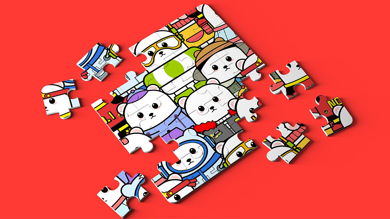 小熊IP设计（图ZMzY2NDczMTUy） - IP形象 - 站酷设计师设计店铺原创素材 - 站酷ZCOOL