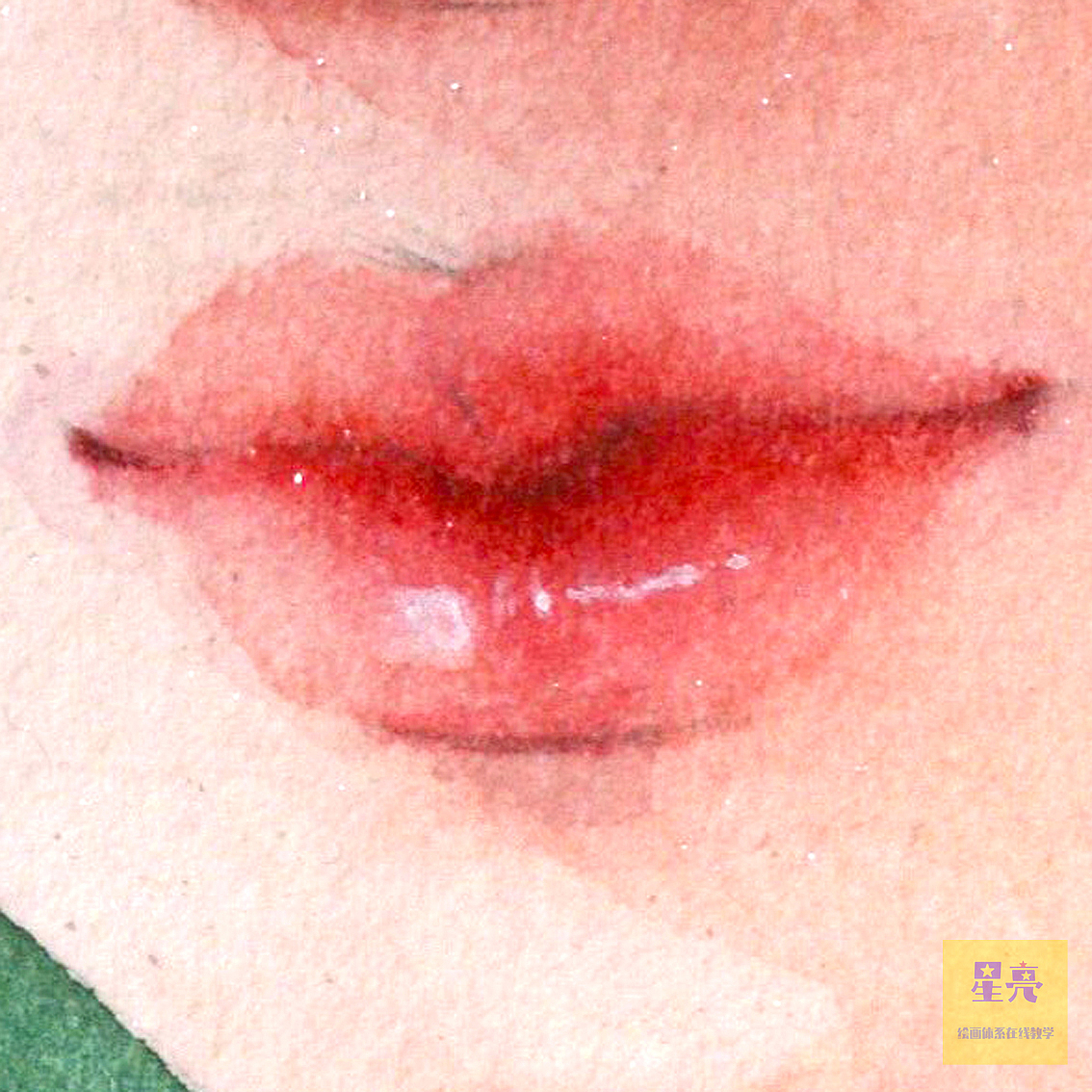 原创美少女水彩手绘古风插画