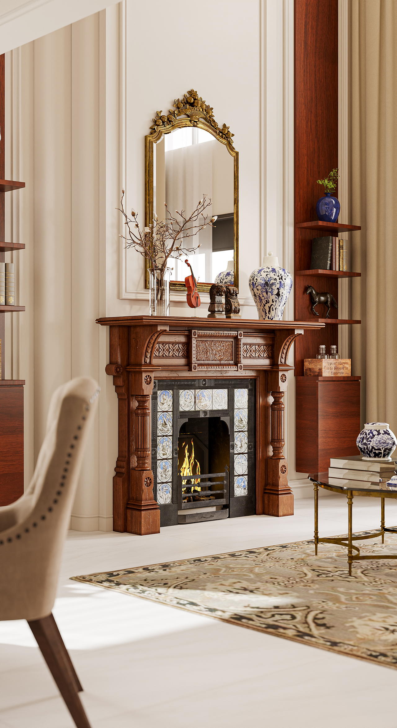 简约美式风格效果图