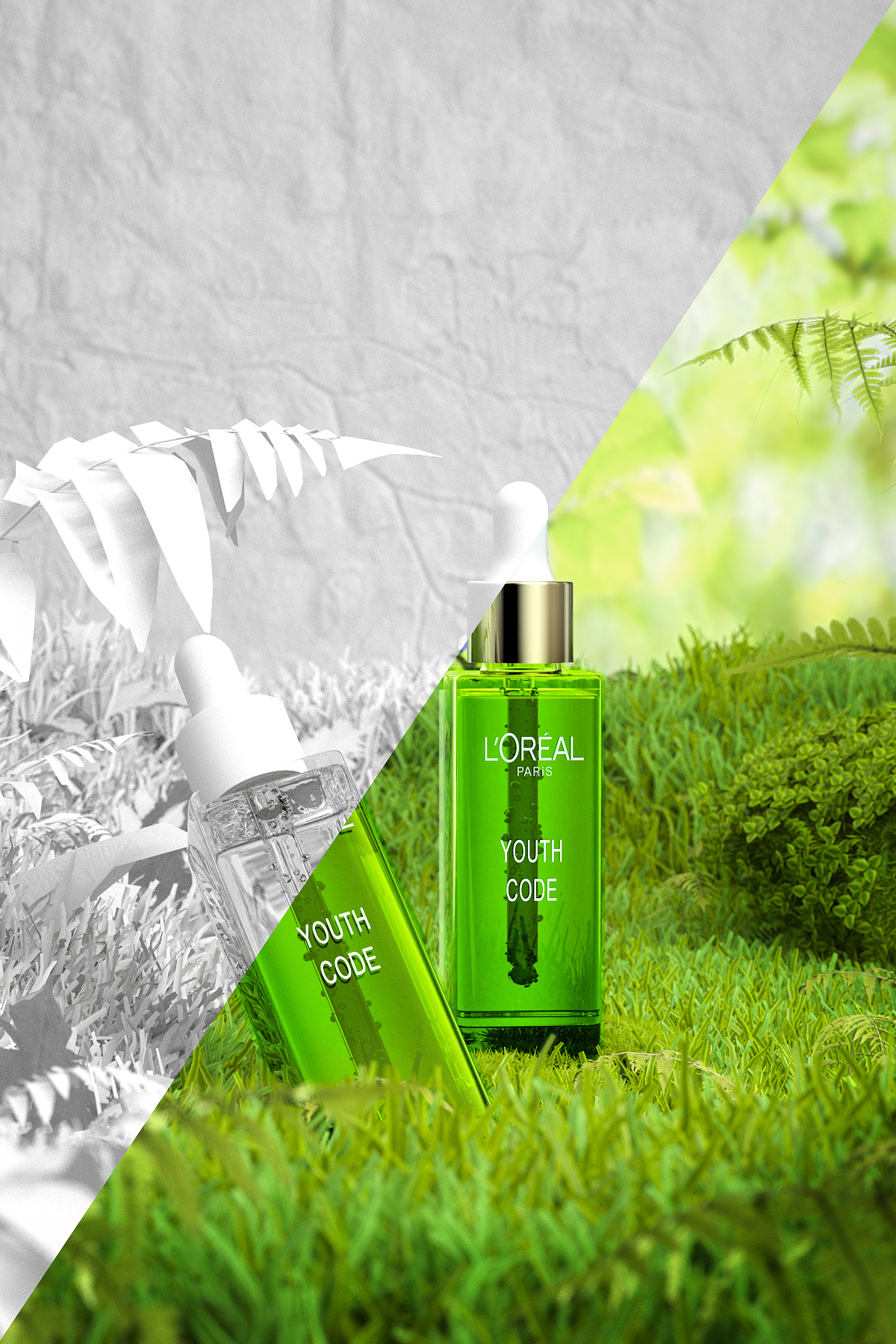 化妆品渲染建模-杂图篓子