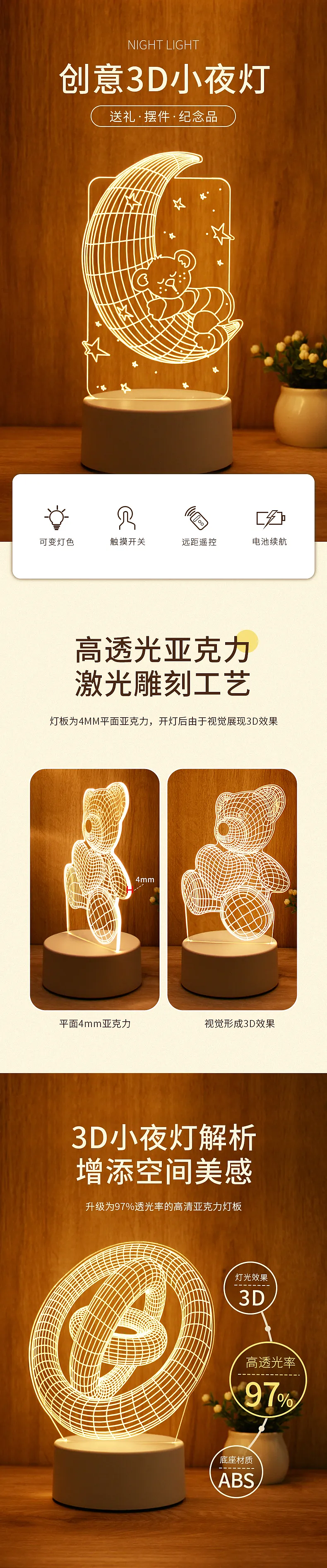 电商详情页-小夜灯3款