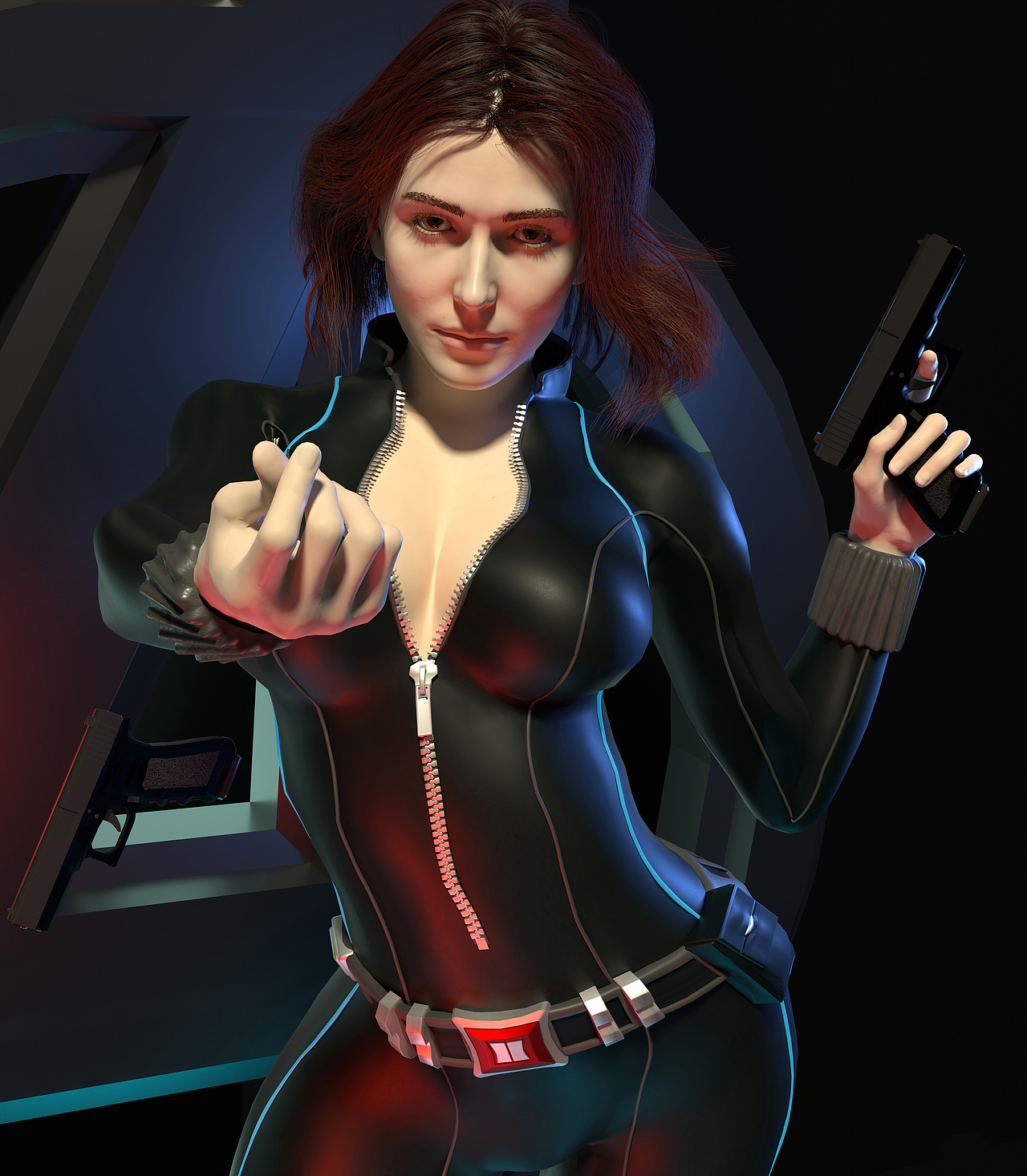 3D人物建模 女特工（图ZMzIxNTE0NjU2） - 人物/生物 - 站酷设计师RosexyG原创素材 - 站酷ZCOOL