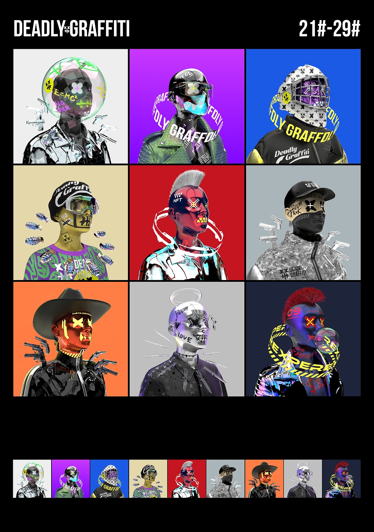 致命涂鸦/NFT头像 总览（图ZMzIzOTcxMDIw） - 其他三维 - 站酷设计师ivanmaang原创素材 - 站酷ZCOOL