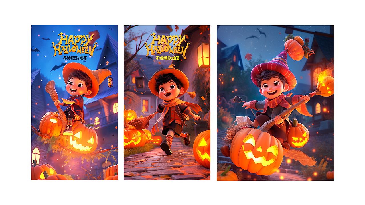 mj生成的万圣节图