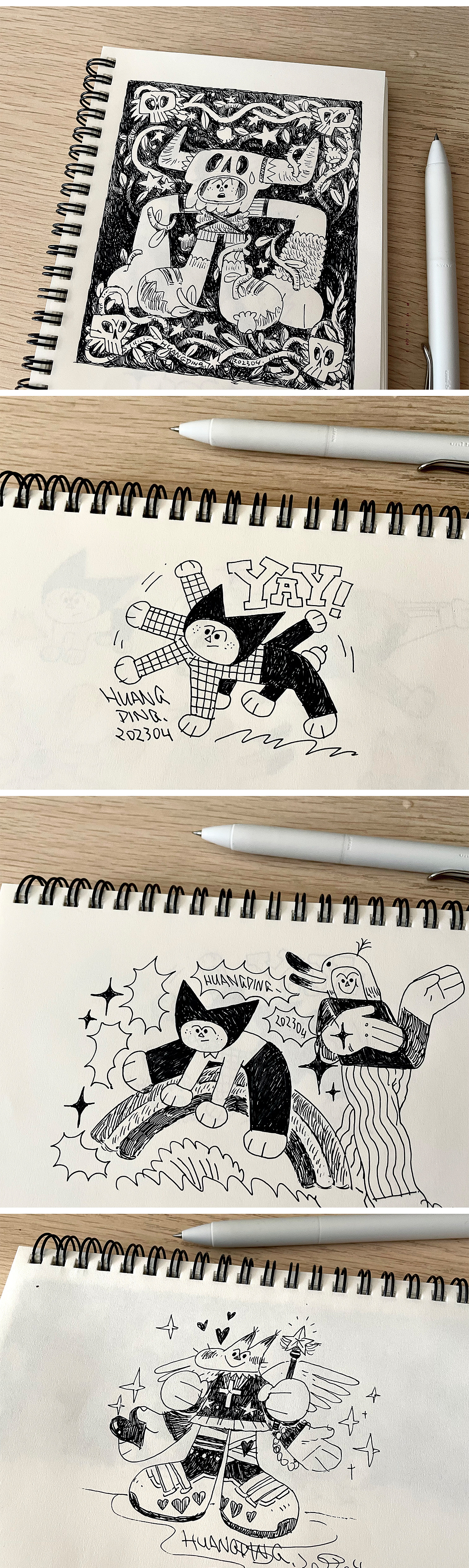 2023上旬的随身本子和手稿-by 丁几