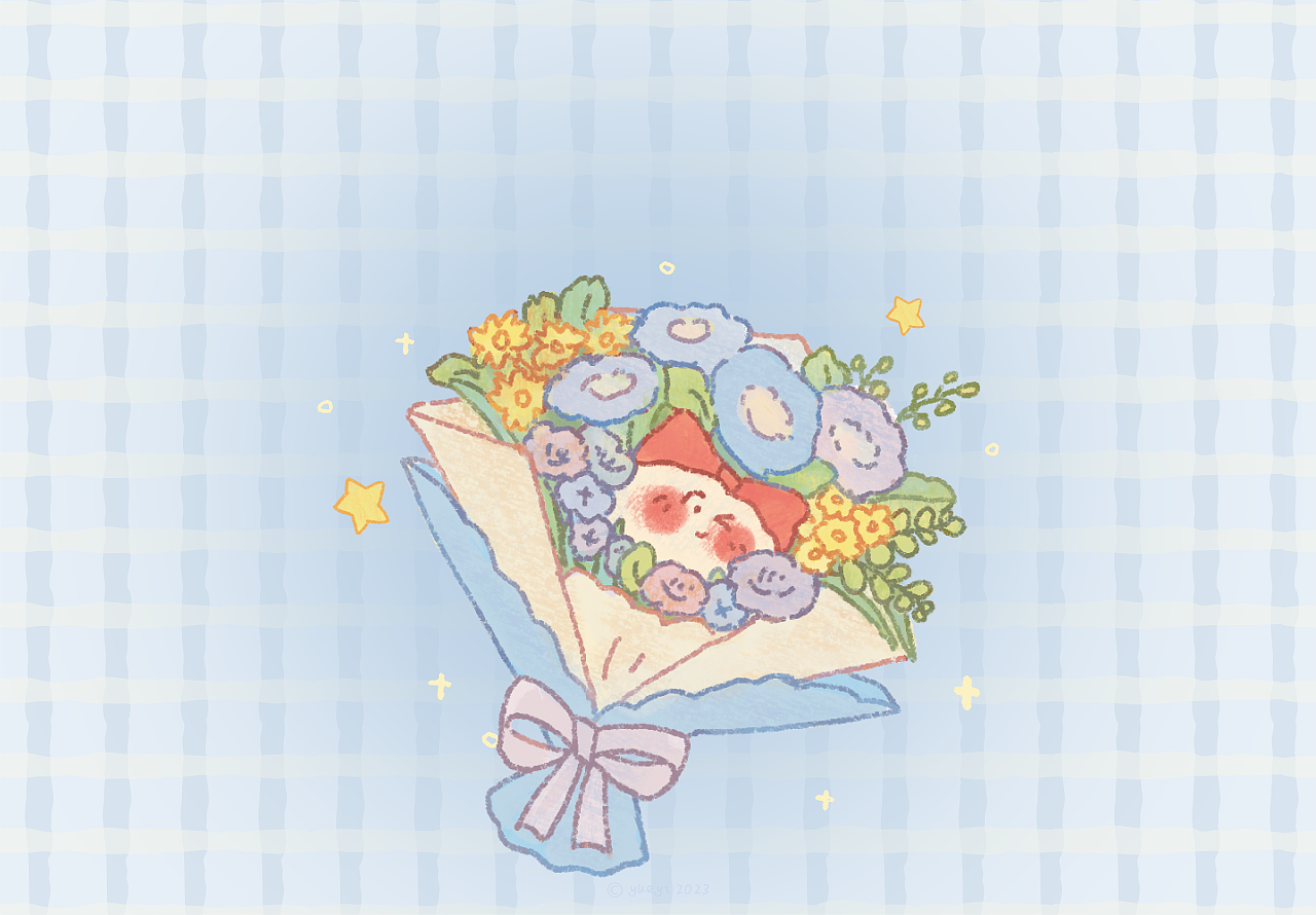 月海镇系列插画壁纸｜春日花园（图ZMzM5MjYyMDEy） - 儿童插画 - 站酷设计师yueyi_原创素材 - 站酷ZCOOL