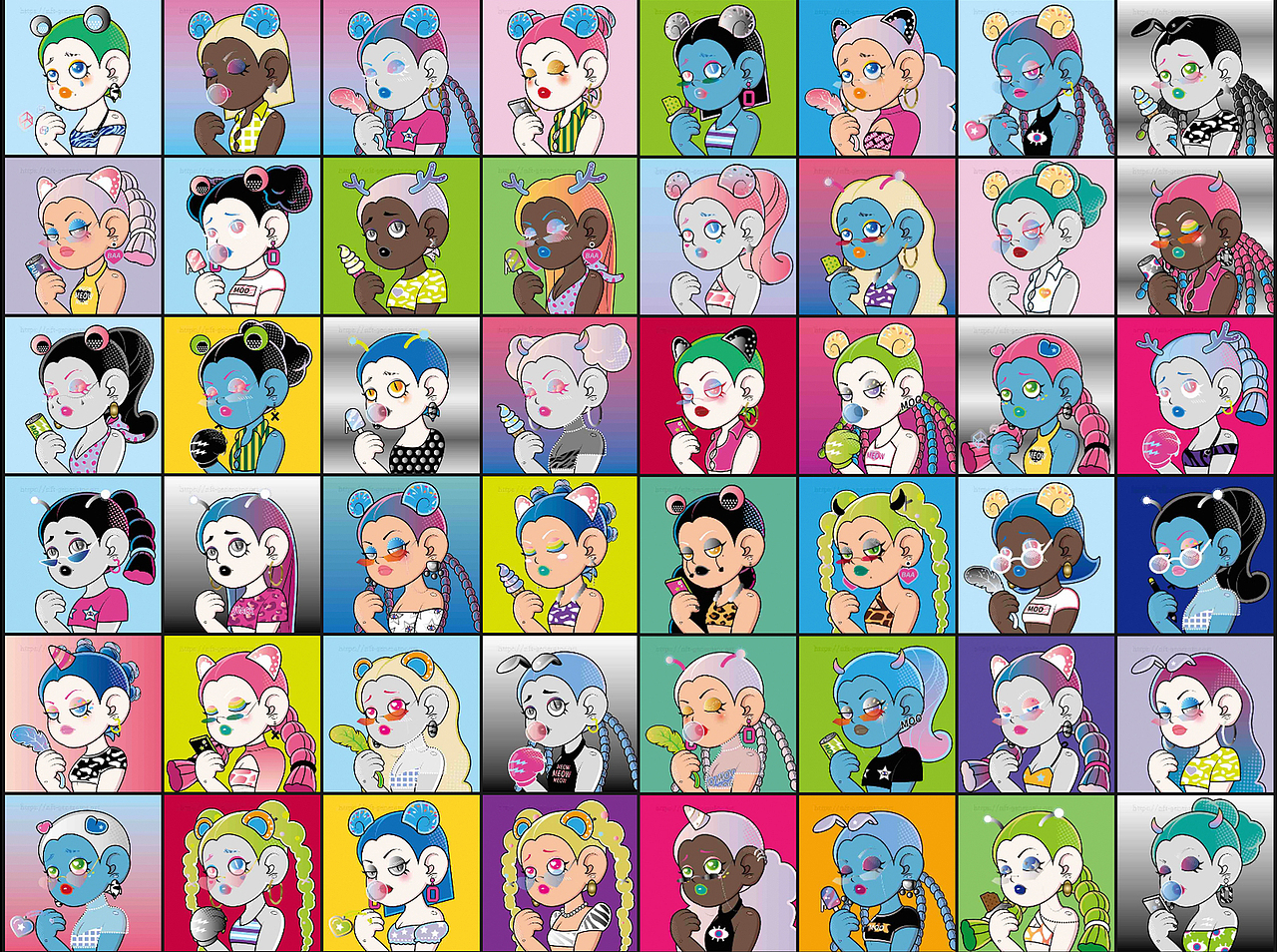 NFT头像｜Ava艾娃（图ZMzEwNjk1MzEy） - IP形象 - 站酷设计师猫打劫原创素材 - 站酷ZCOOL