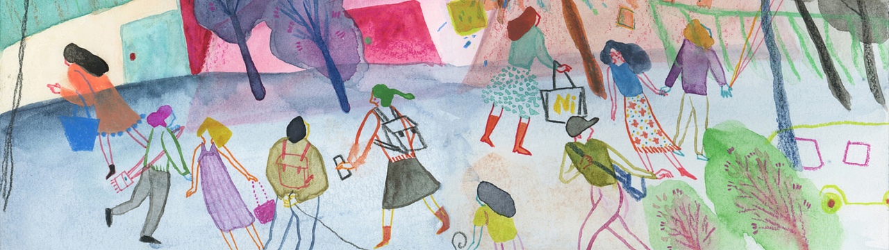 小镇里的人（图ZMzcwNzA1MzA4） - 艺术插画 - 站酷设计师Ni9插画原创素材 - 站酷ZCOOL