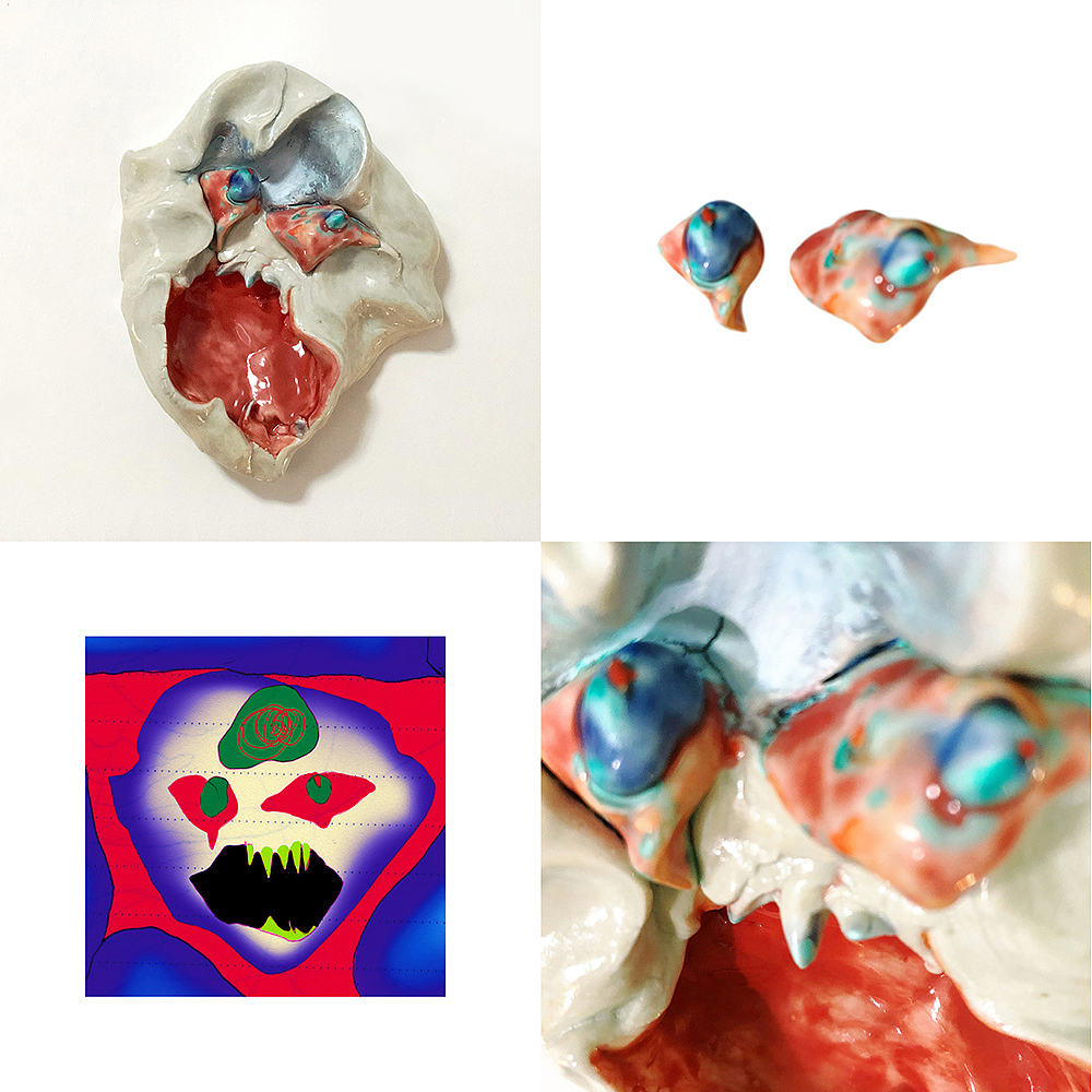 陶瓷雕塑作品｜CMEOWS-呛呛怪No.02 \03 \05 \08 \09