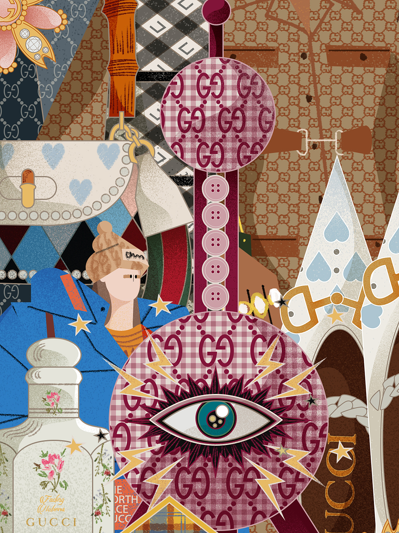 举报95分享原创作品插画商业插画时尚插画宣传海报插画gucci人物插画