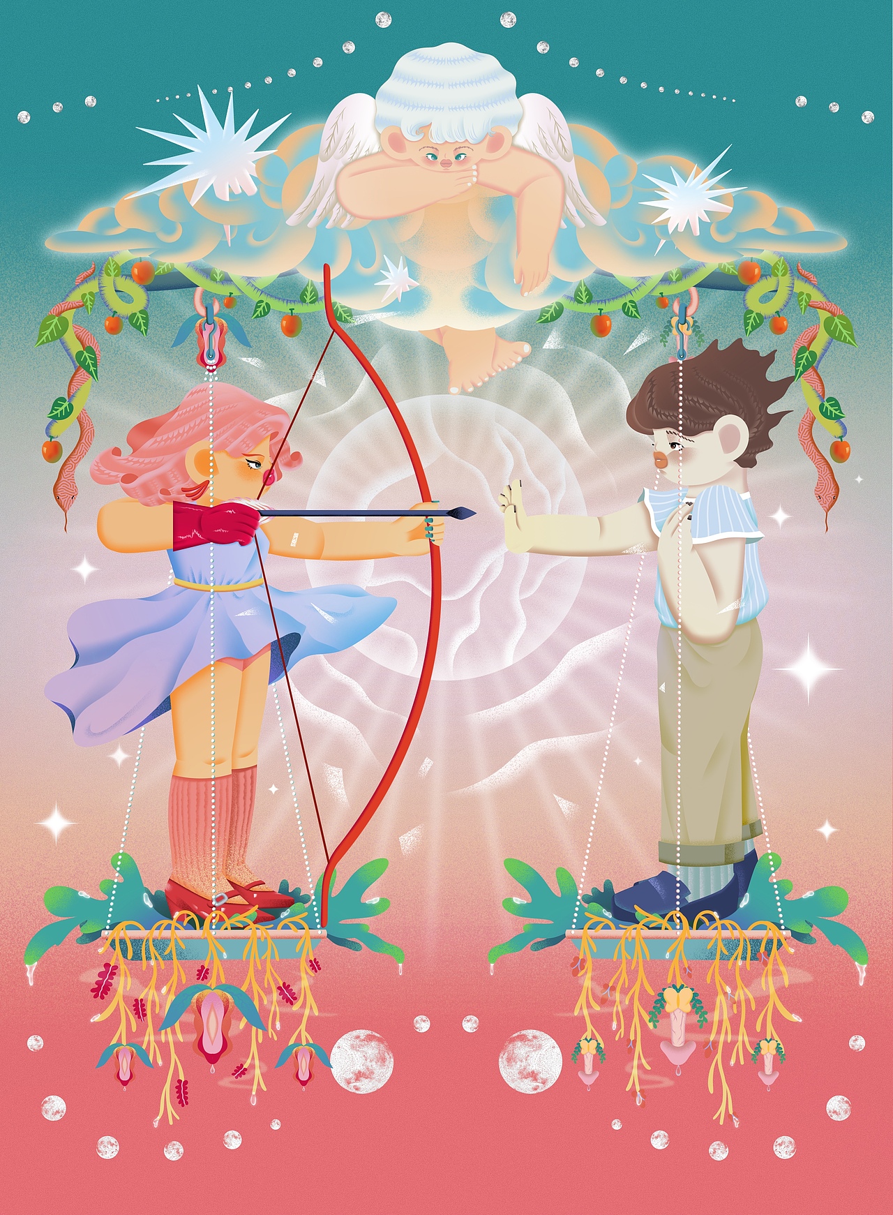 原创插画合集 | Love story 爱情故事（图ZMzQ0MDQwNzY4） - 艺术插画 - 站酷设计师薇生物_原创素材 - 站酷ZCOOL