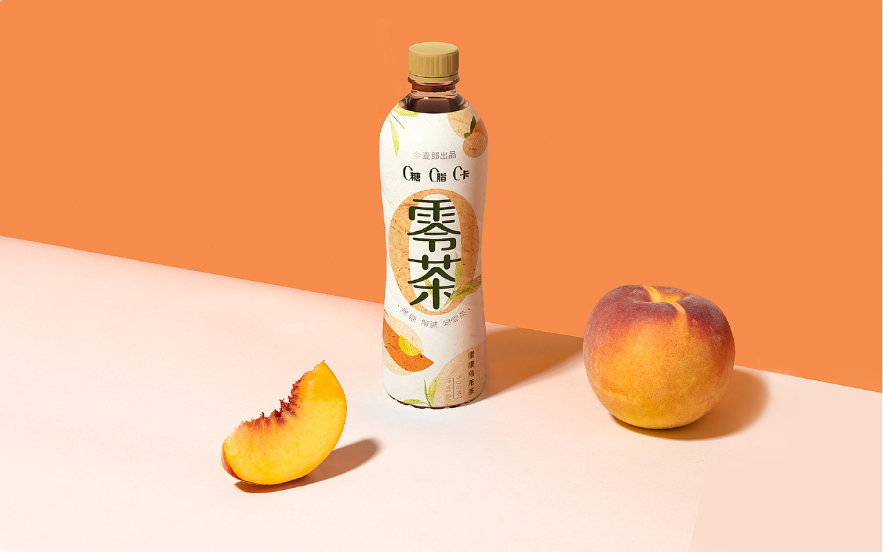 零茶—今麦郎蜜桃乌龙茶饮料包装设计瓶型设计瓶标设计