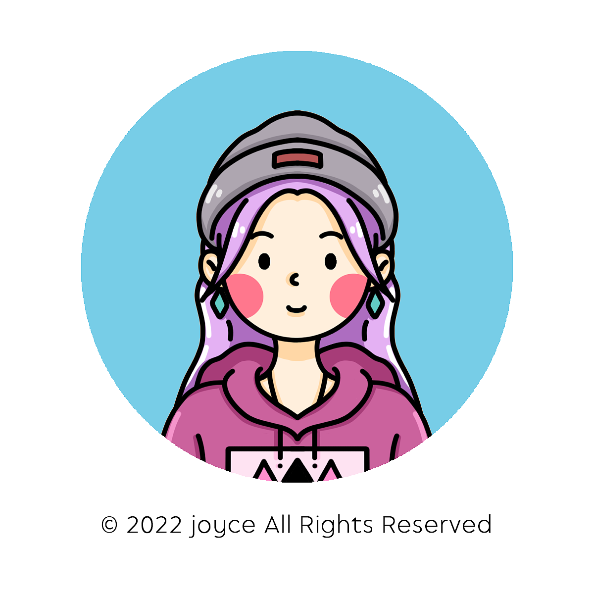 线条街头风彩色头像系列