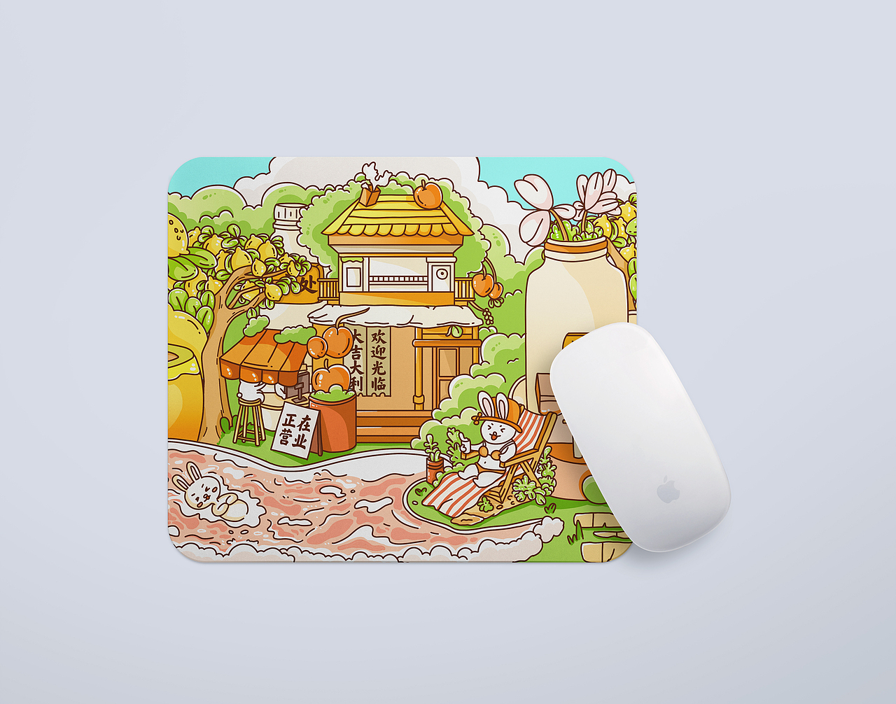 农夫山泉-茶π美好世界插画