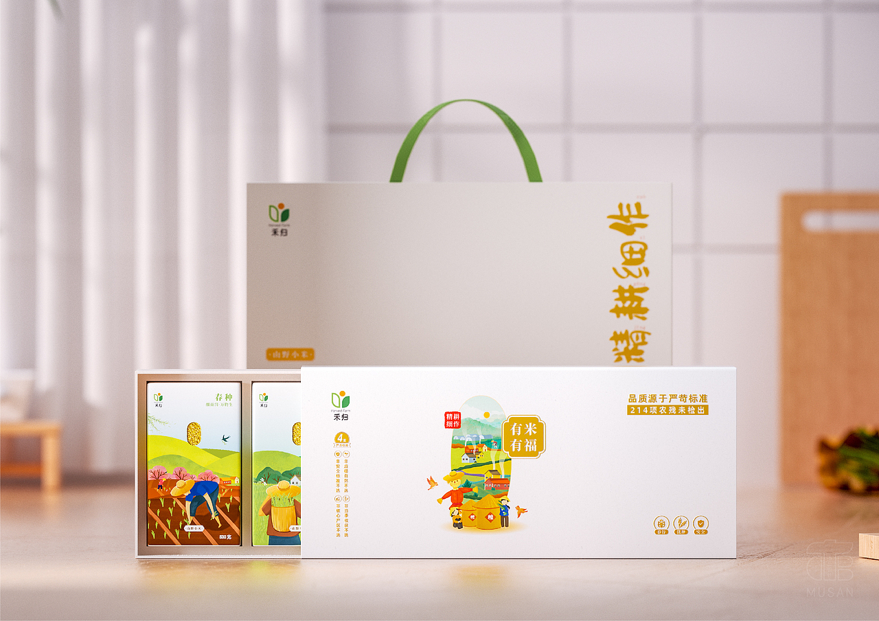 小米粮礼盒四季农时主题包装设计_牧弎-站酷zcool