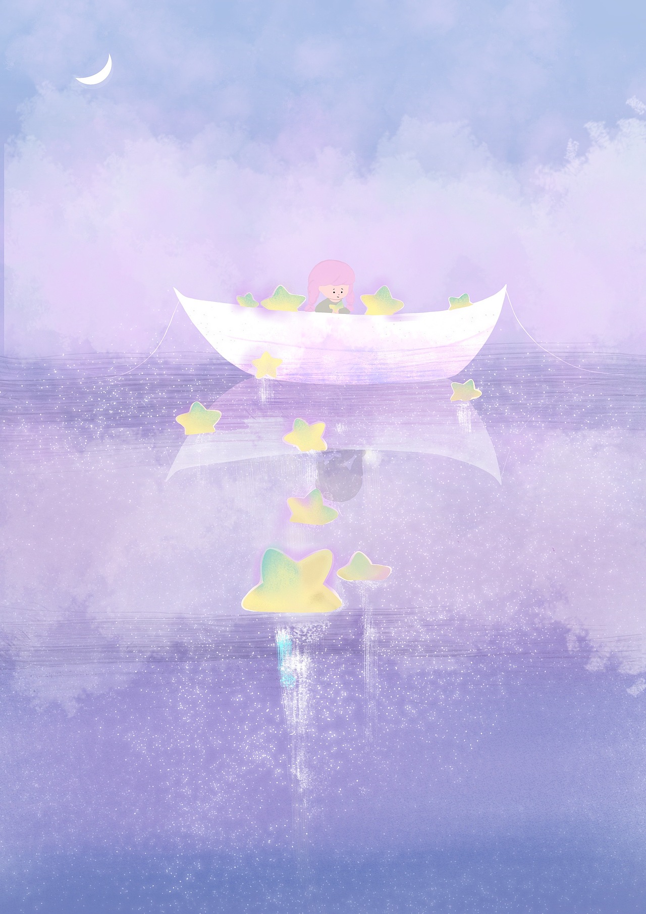 梦里总希望有一艘希望之船,四周没有黑暗,满是梦幻般的颜色,没有恐惧,没有迷茫,直到黎明之时。