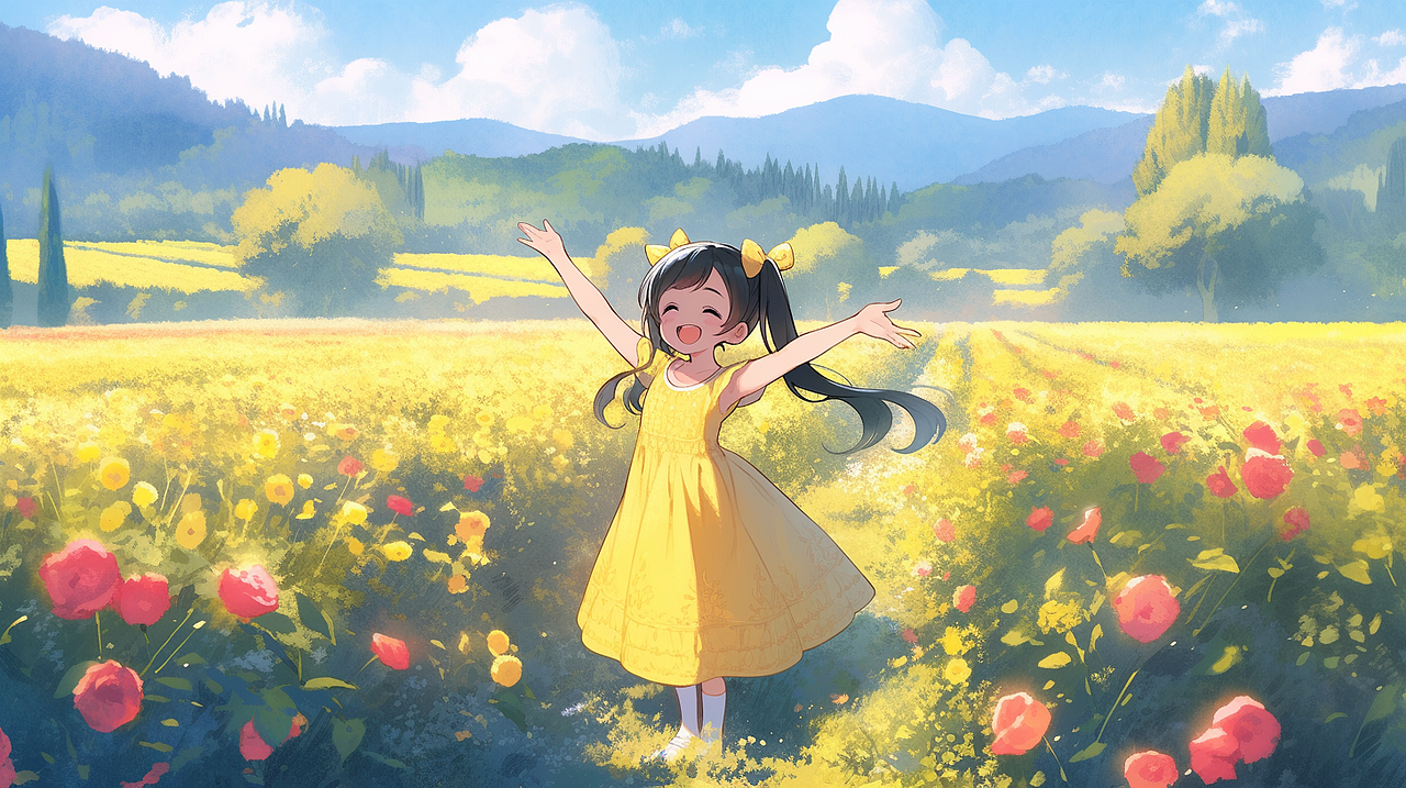 小清新童趣风的ai插画——女孩和夏天（图ZMzUwMTQ1ODAw） - AI作品 - 站酷设计师君芷原创素材 - 站酷ZCOOL