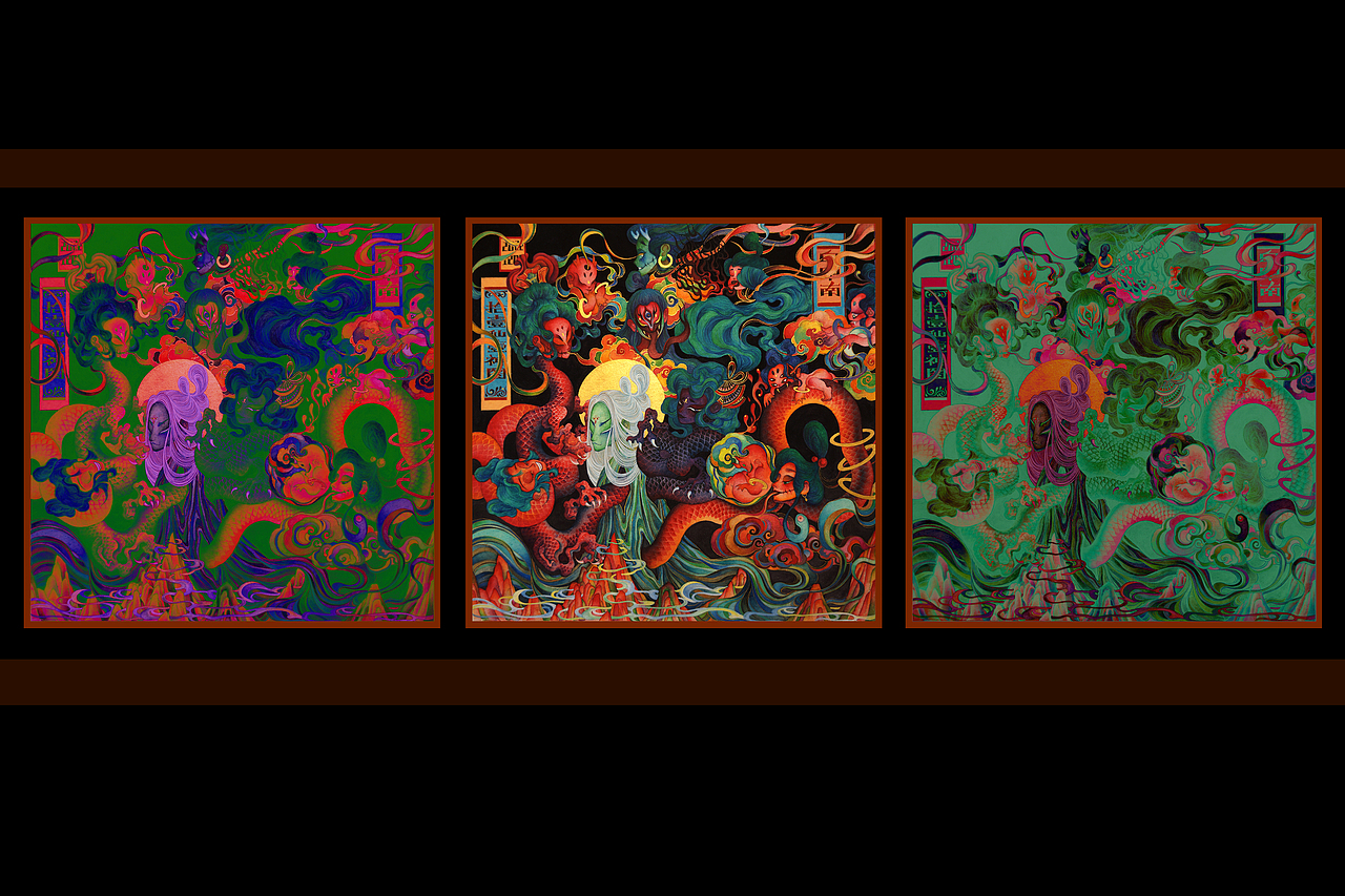 《十一仙一神图.章童.飞面.潮涌.无碍.艳羡》—人川集（图ZMzQwMDQ3NjIw） - 艺术插画 - 站酷设计师白中南原创素材 - 站酷ZCOOL