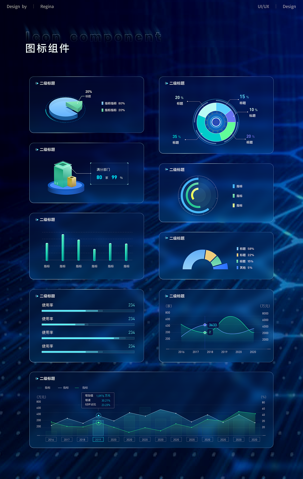 2022大屏可视化作品集（图ZMzMwMTM0MjUy） - 其他UI - 站酷设计师Regina_JJ原创素材 - 站酷ZCOOL