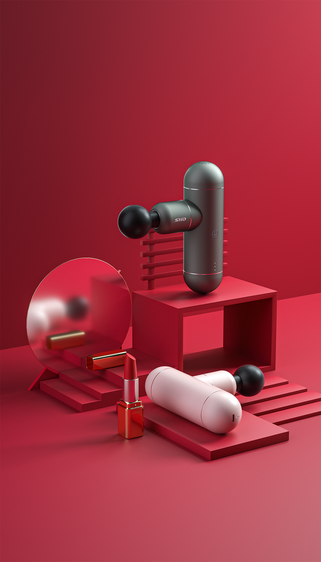 产品渲染Ⅲ_筋膜枪