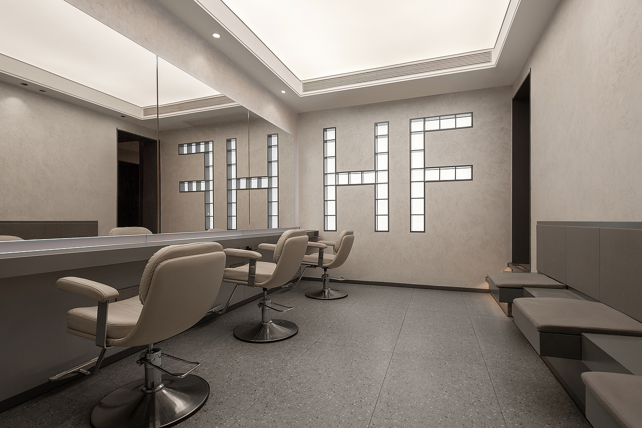 西安理发店空间摄影｜红发造型实景完工照（图ZMzYwMDIwNzA0） - 环境/建筑摄影 - 站酷设计师空间摄影师宋栋原创素材 - 站酷ZCOOL