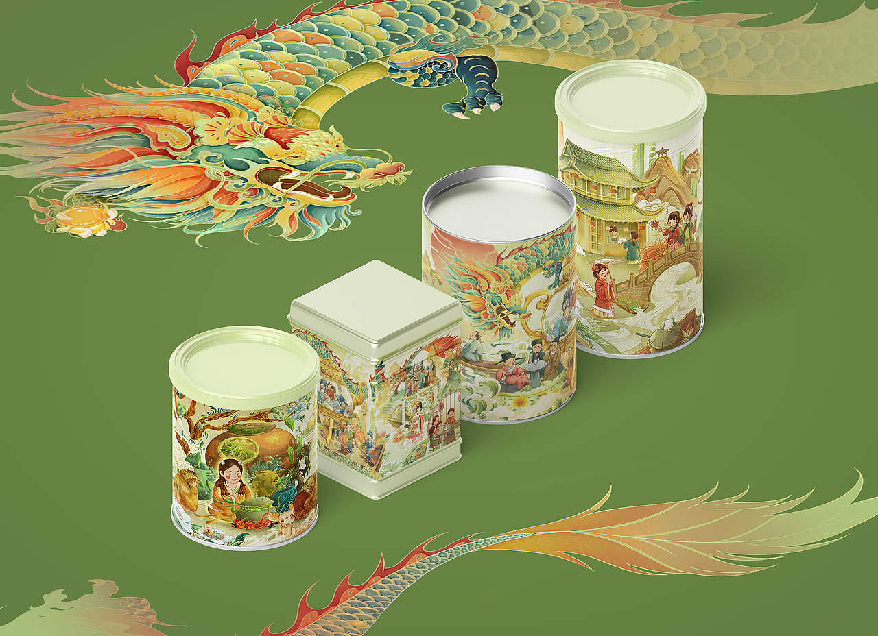 茶韵X茗传千古|国潮插画长卷(图ZMzE2MTU5MzQw) - 商业插画 - 站酷设计师德尼罗DeNiro原创素材 - 站酷ZCOOL