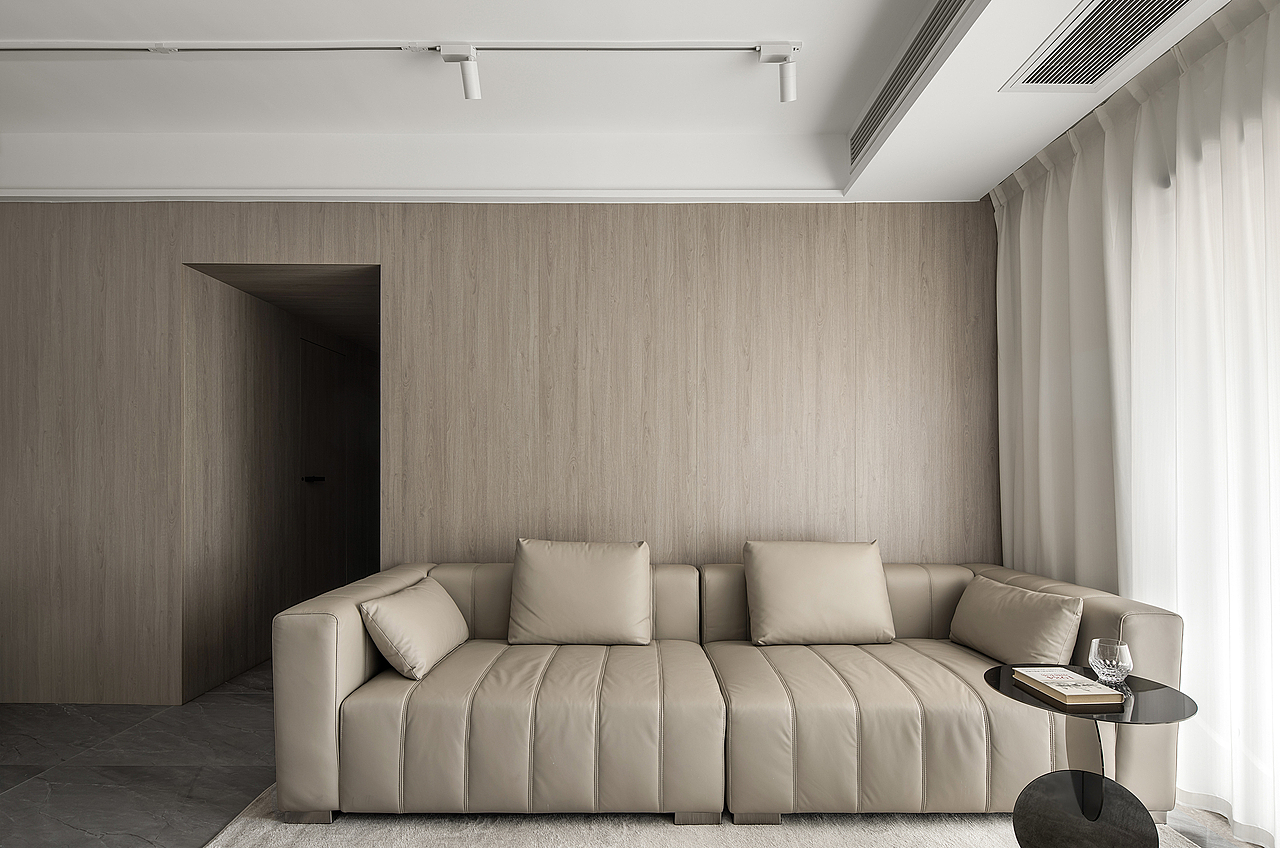 浅灰与原木设计，营造103m²三室一厅静谧感十足居所（图ZMzM0MTIzMDgw） - 家装设计 - 站酷设计师六品设计原创素材 - 站酷ZCOOL