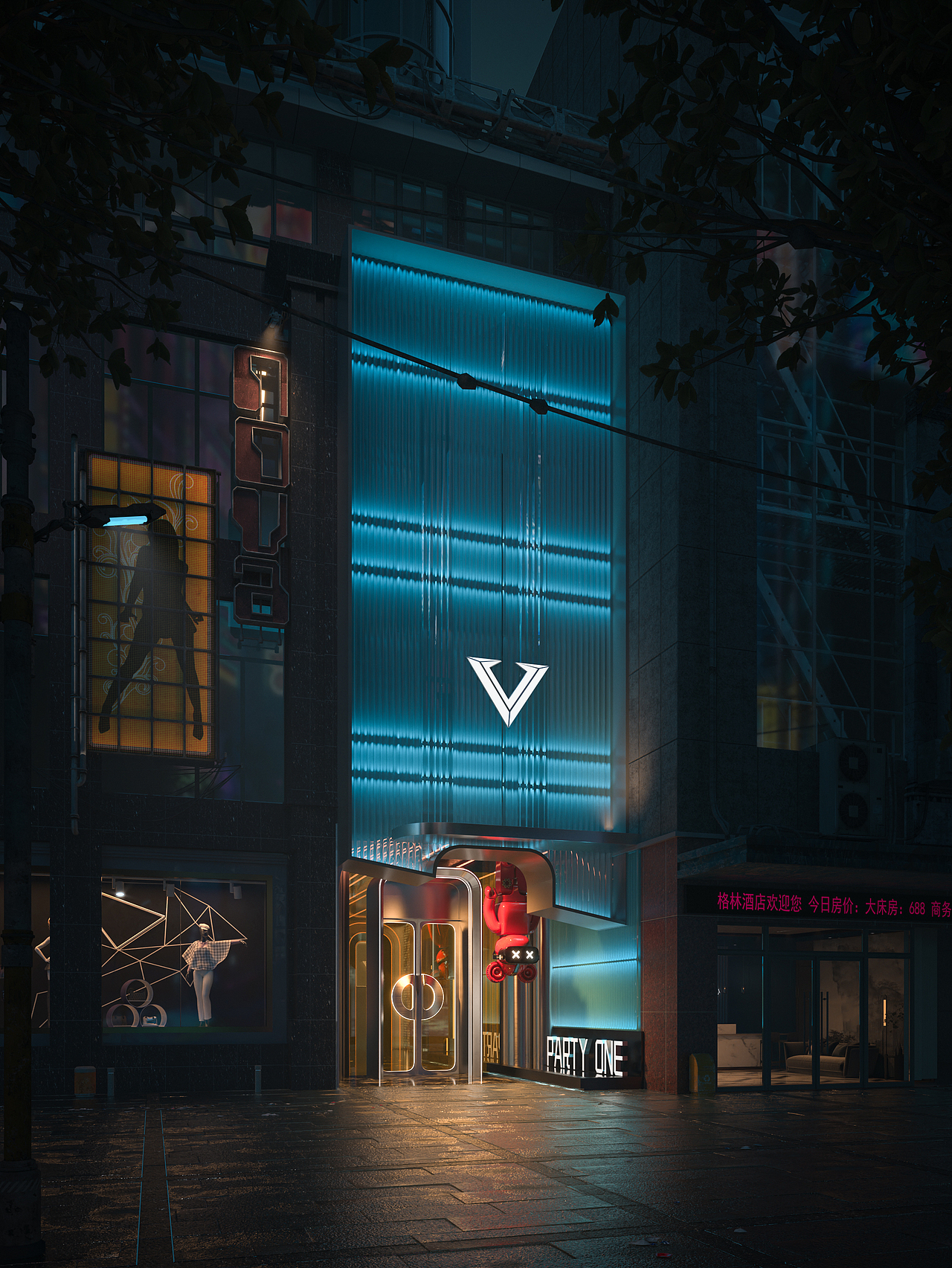 Vray渲染作品┃V-PartyKTV（图ZMzUxNzI0Njky） - 商业空间设计 - 站酷设计师LightLink原创素材 - 站酷ZCOOL