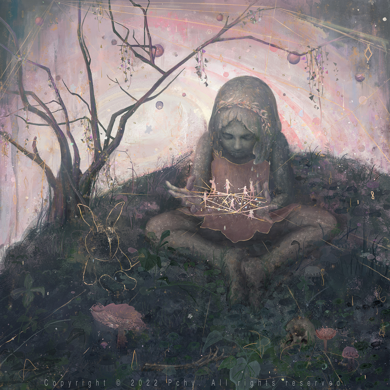 作品合集｜那些粉紫色的心理世界（图ZMzIzMTExNDg4） - 商业插画 - 站酷设计师桃兮Pchy原创素材 - 站酷ZCOOL