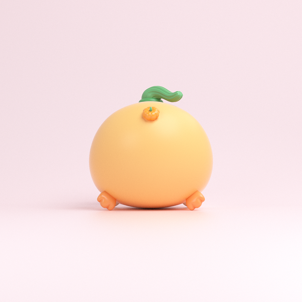 3D作品 | 小菜雞IP形象做成趴姿不就是松松玩具了嗎？